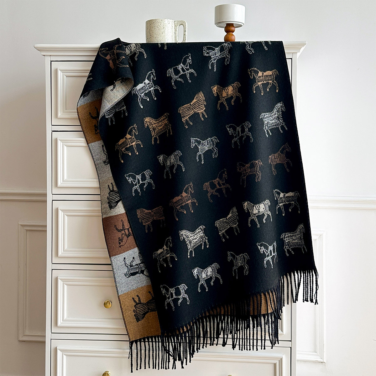 Écharpe d'hiver pour femme, ch - Woven Scarf Blanket avis et prix