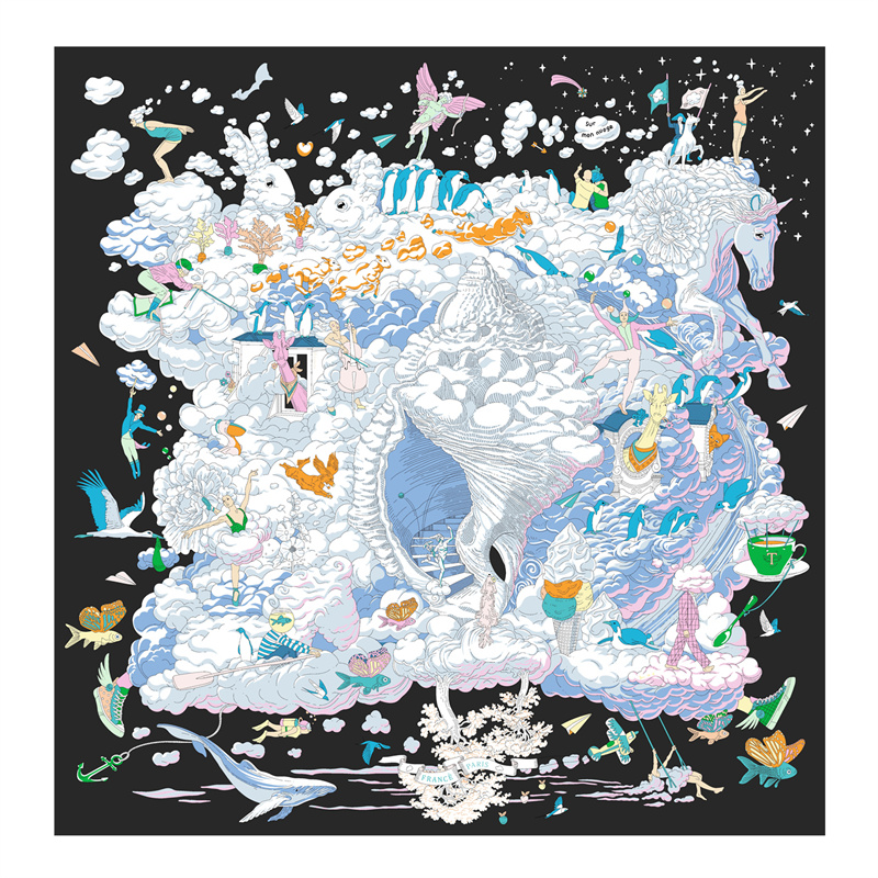 POBING – foulard en sergé de s - Scarf Silk Square avis et prix