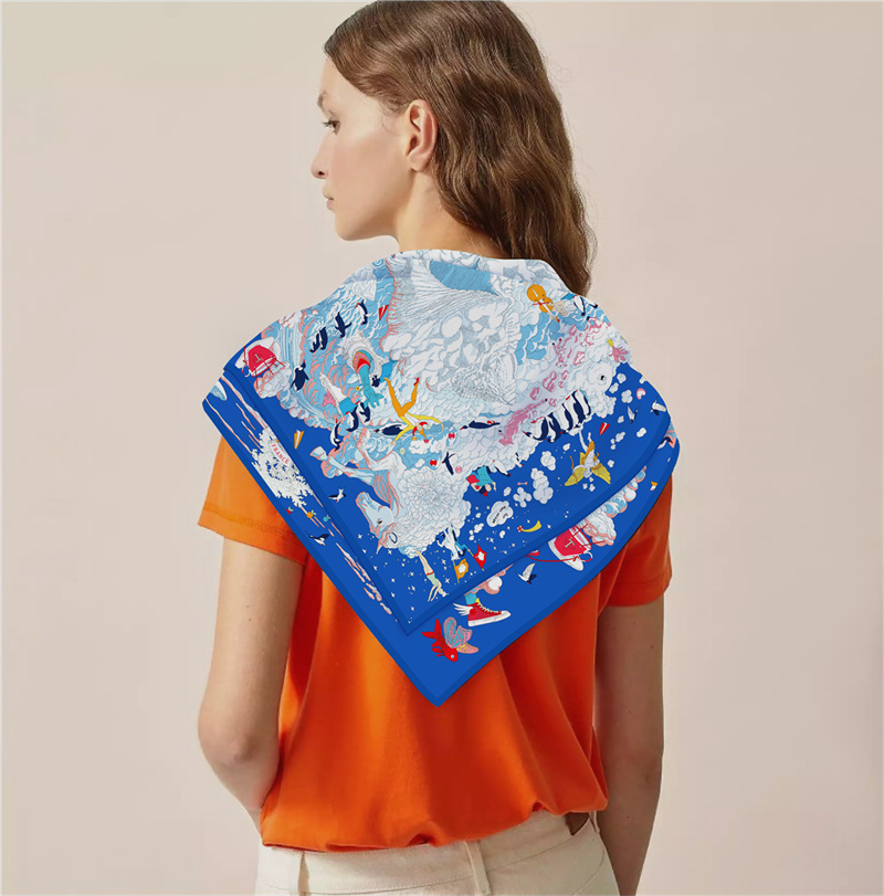 POBING – foulard en sergé de s - Scarf Silk Square avis et prix