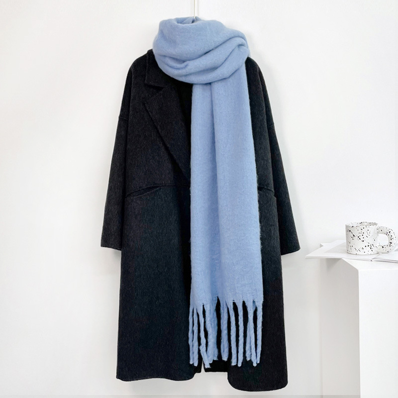 Écharpe en cachemire unie pour - Muffler Men Wool avis et prix