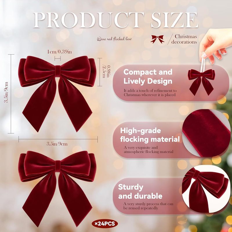 24 nœuds en velours rouge pré- - Bow Tie Pre Tied avis et prix