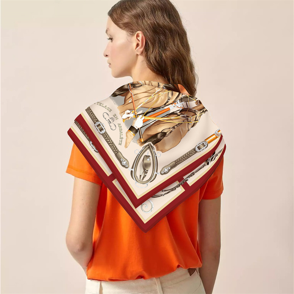 Foulard en soie femmes cheval  - Scarf Silk Square avis et prix