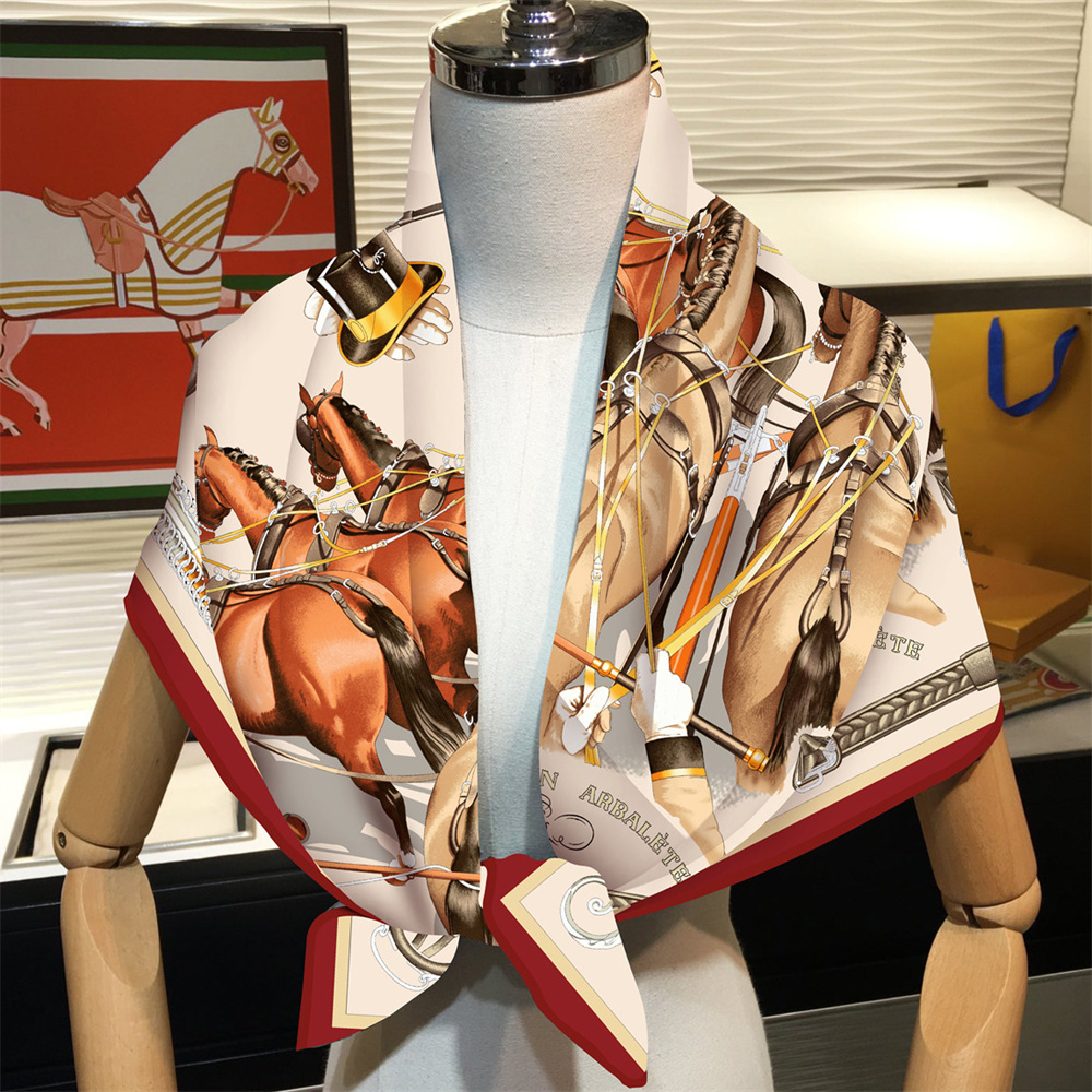 Foulard en soie femmes cheval  - Scarf Silk Square avis et prix